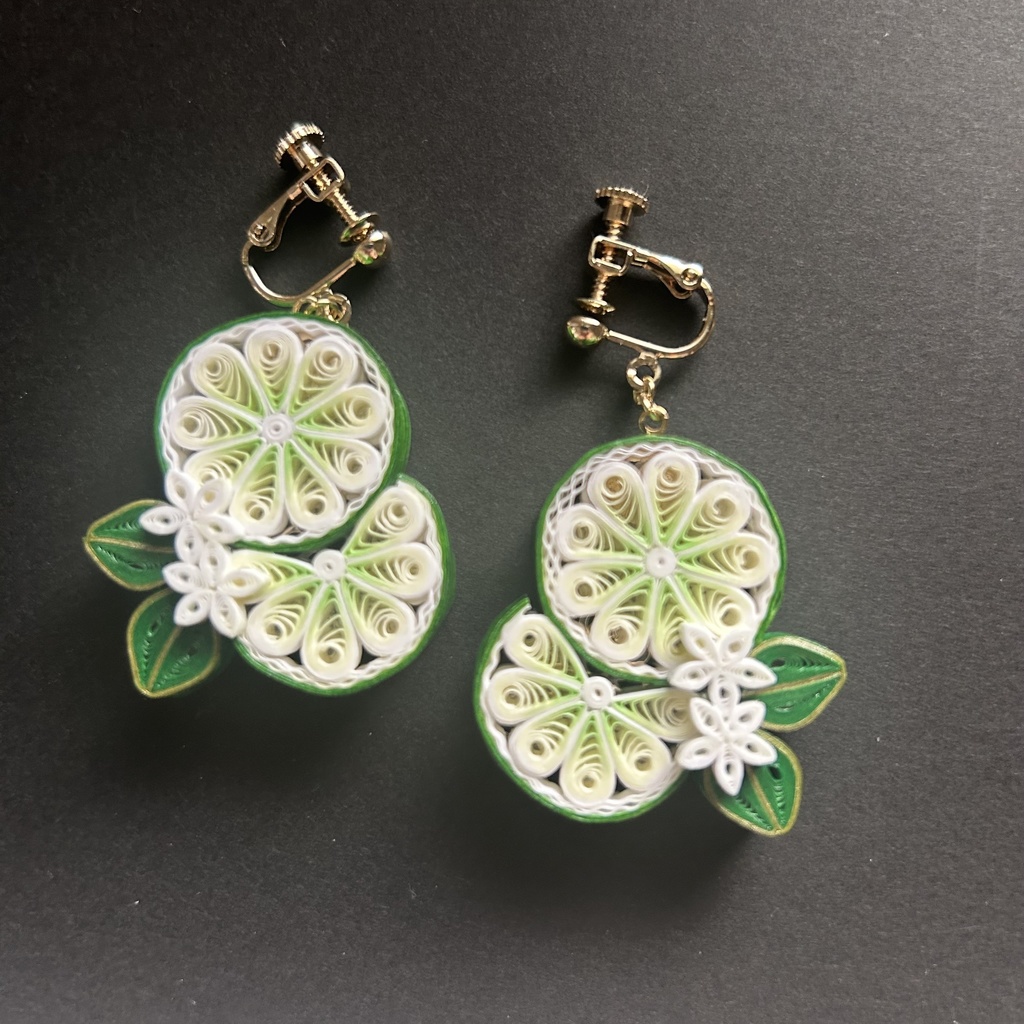 柑橘系イヤリング