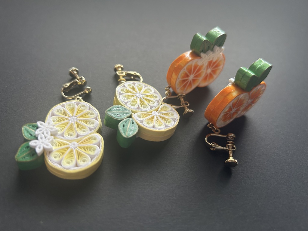 柑橘系イヤリング