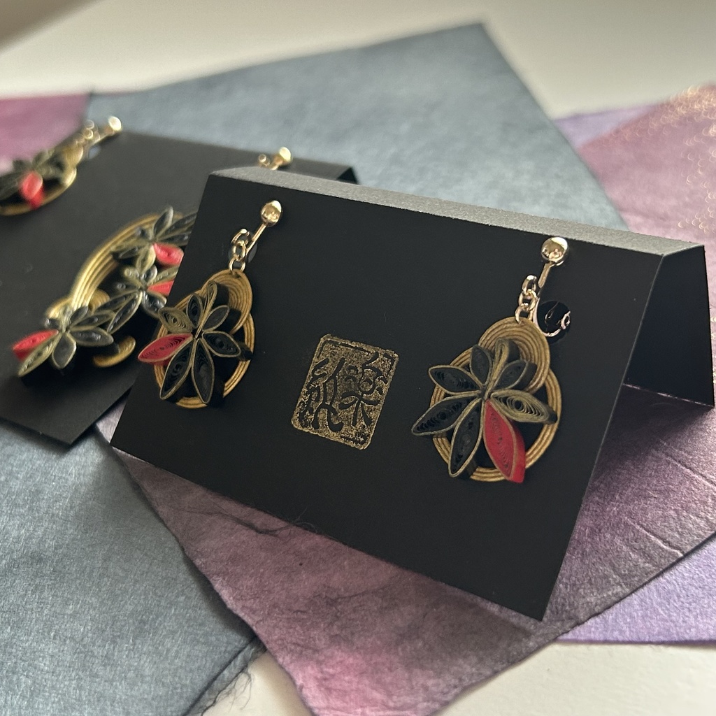 紅葉のイヤリング