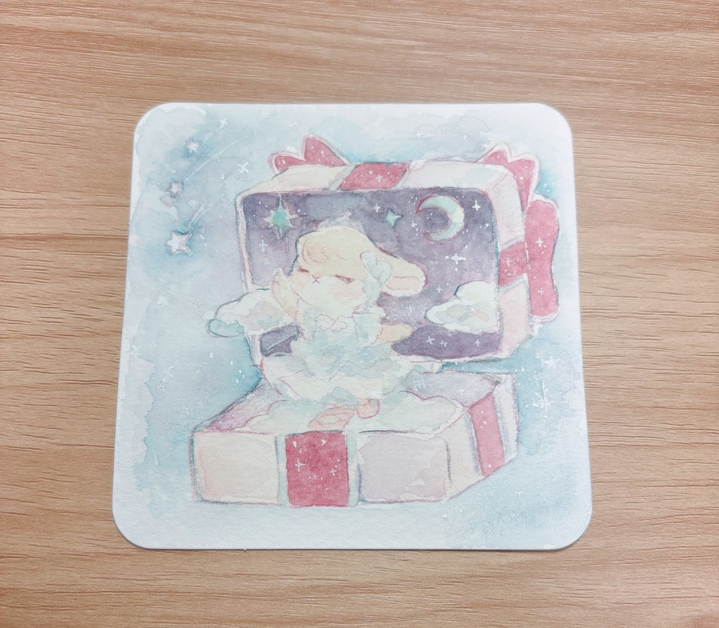 【原画】眠るまで【手のひらペーパー】