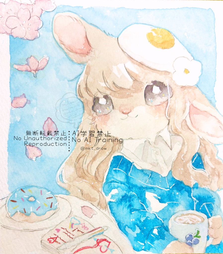 【原画】お花見カフェ