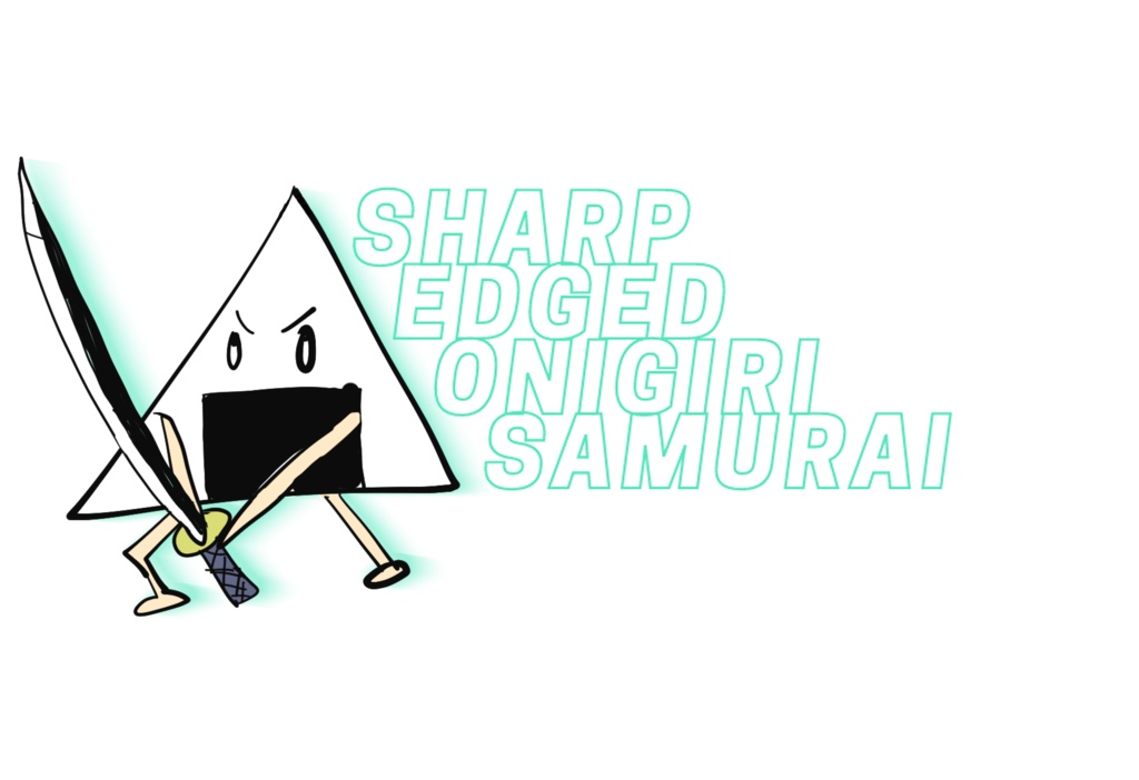 鋭角おにぎり侍Tシャツ(ラグランB)