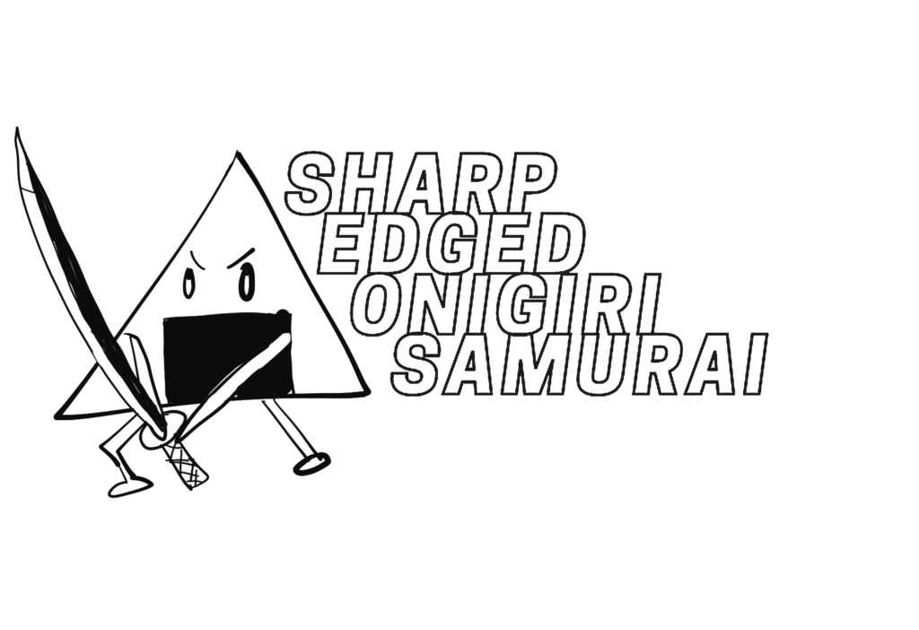 鋭角おにぎり侍Tシャツ(アイスグリーンB)