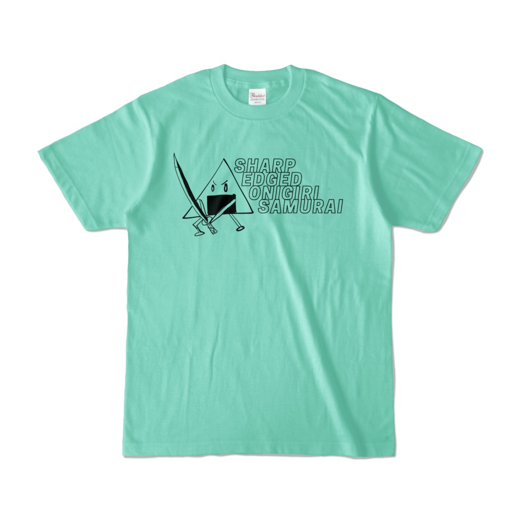 鋭角おにぎり侍Tシャツ(アイスグリーンB)