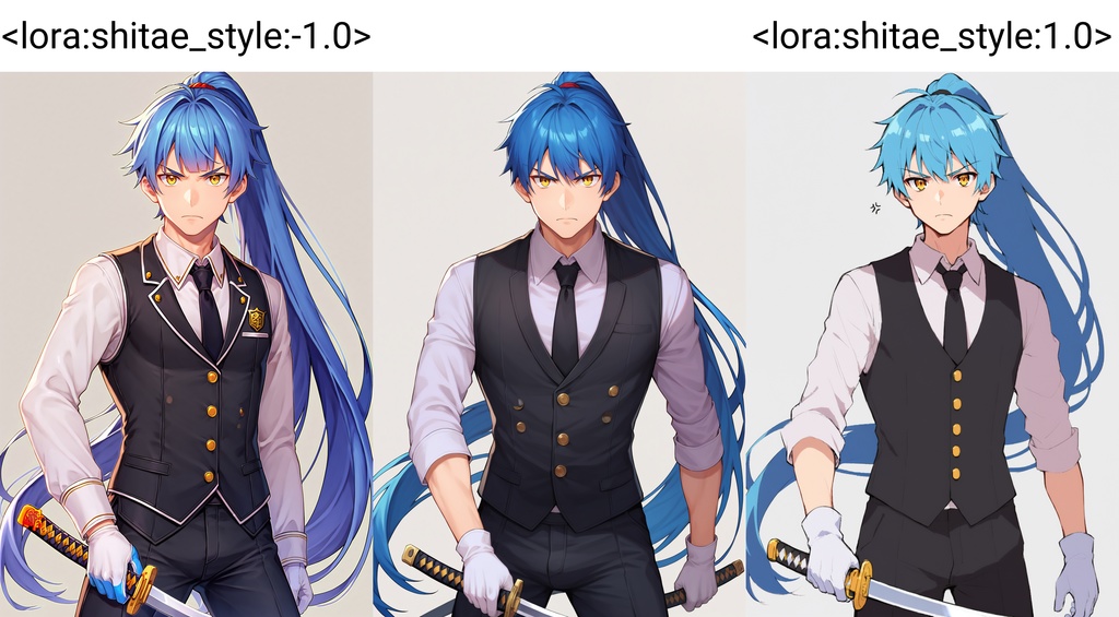 【Pony用LoRA】Color Rough Slider