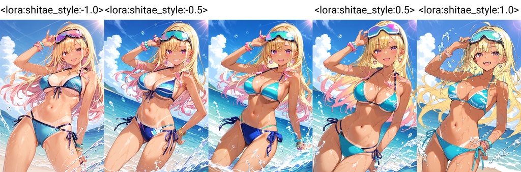 【Pony用LoRA】Color Rough Slider