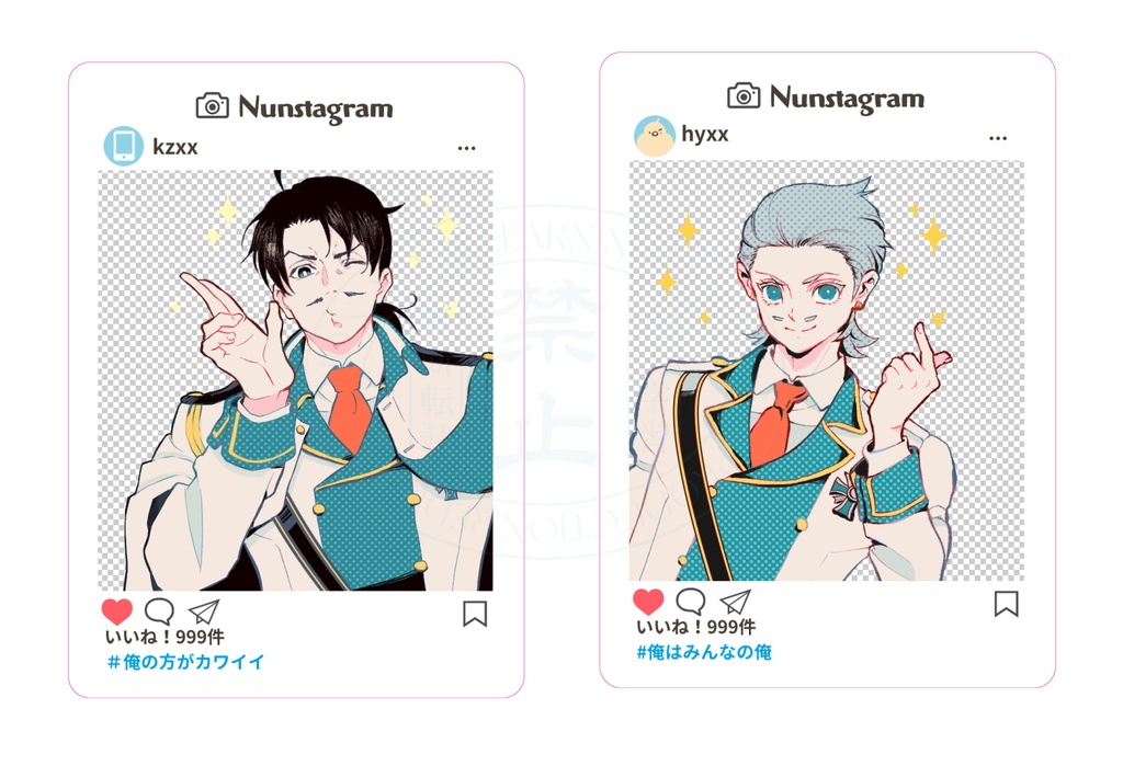 SNS風アクリルカードセット