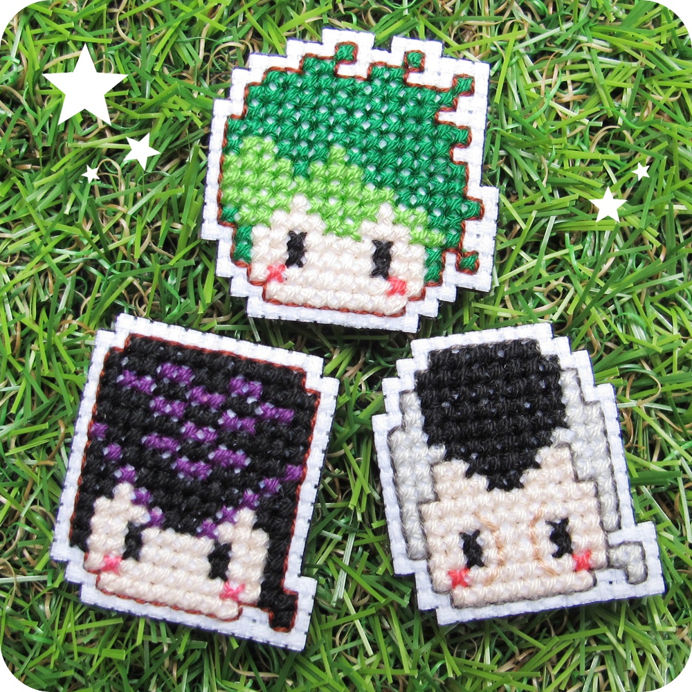 ジョジョドット刺繍ブローチ(4部)
