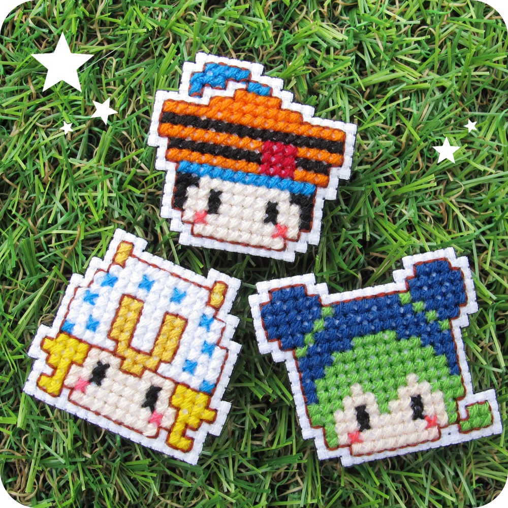 ジョジョドット刺繍ブローチ(6部/7部/8部)