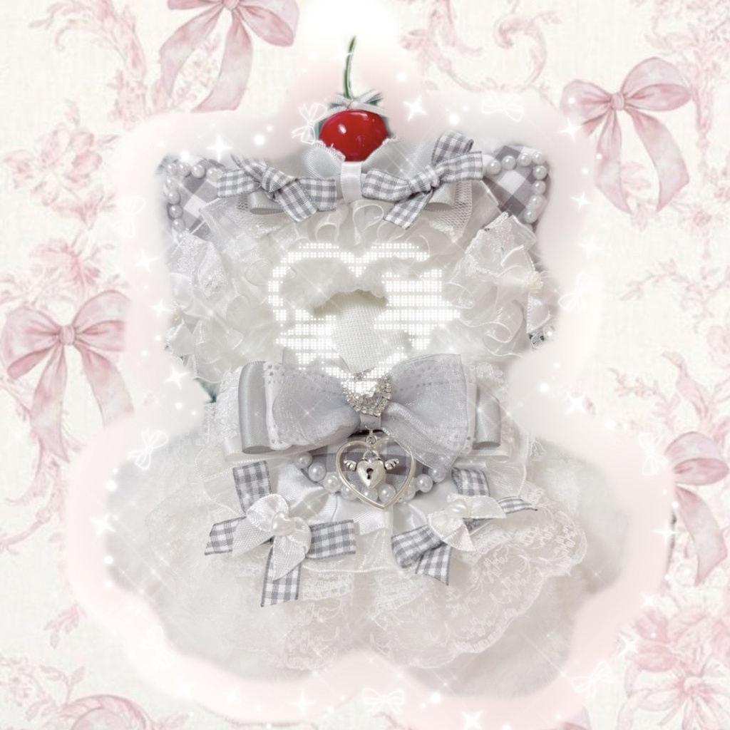 ぬい服 お座りぬい服 猫 グレー 10cm