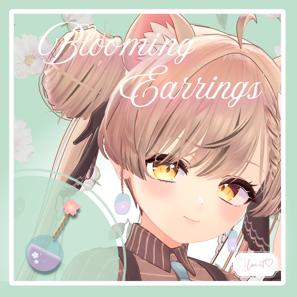 【MA対応】Blooming Earrings【VRChat想定】