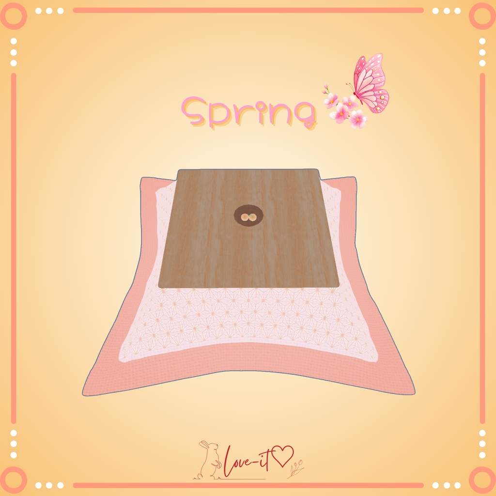 【無料】さむいふゆの あったかおこた【3Dモデル】