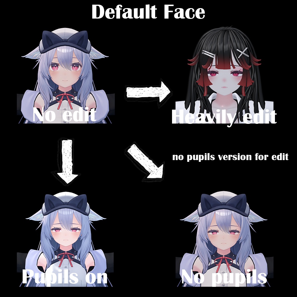 【桔梗/Kikyo】Facial animation/Blendshape set +FX/表情セット_K01