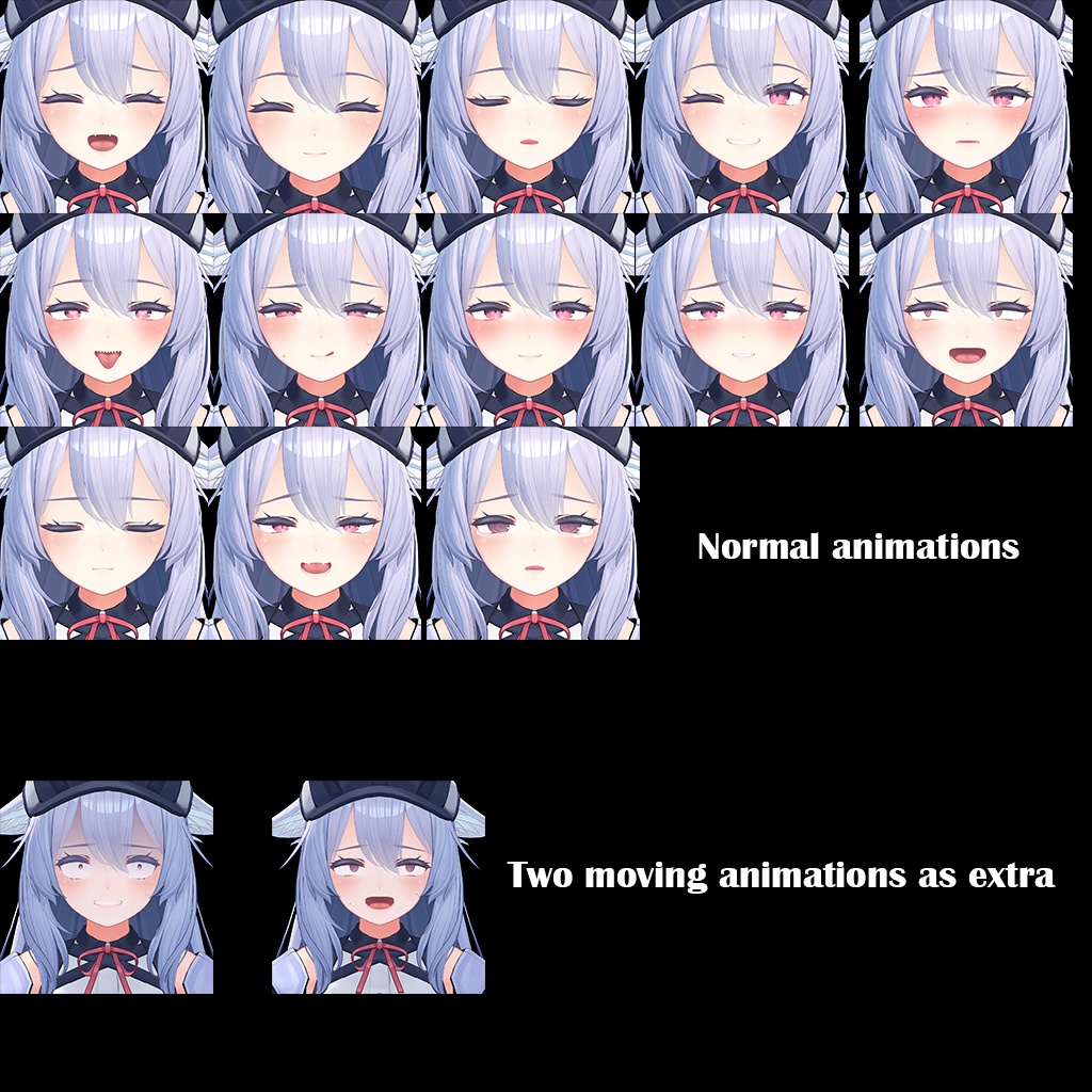 【桔梗/Kikyo】Facial animation/Blendshape set +FX/表情セット_K01