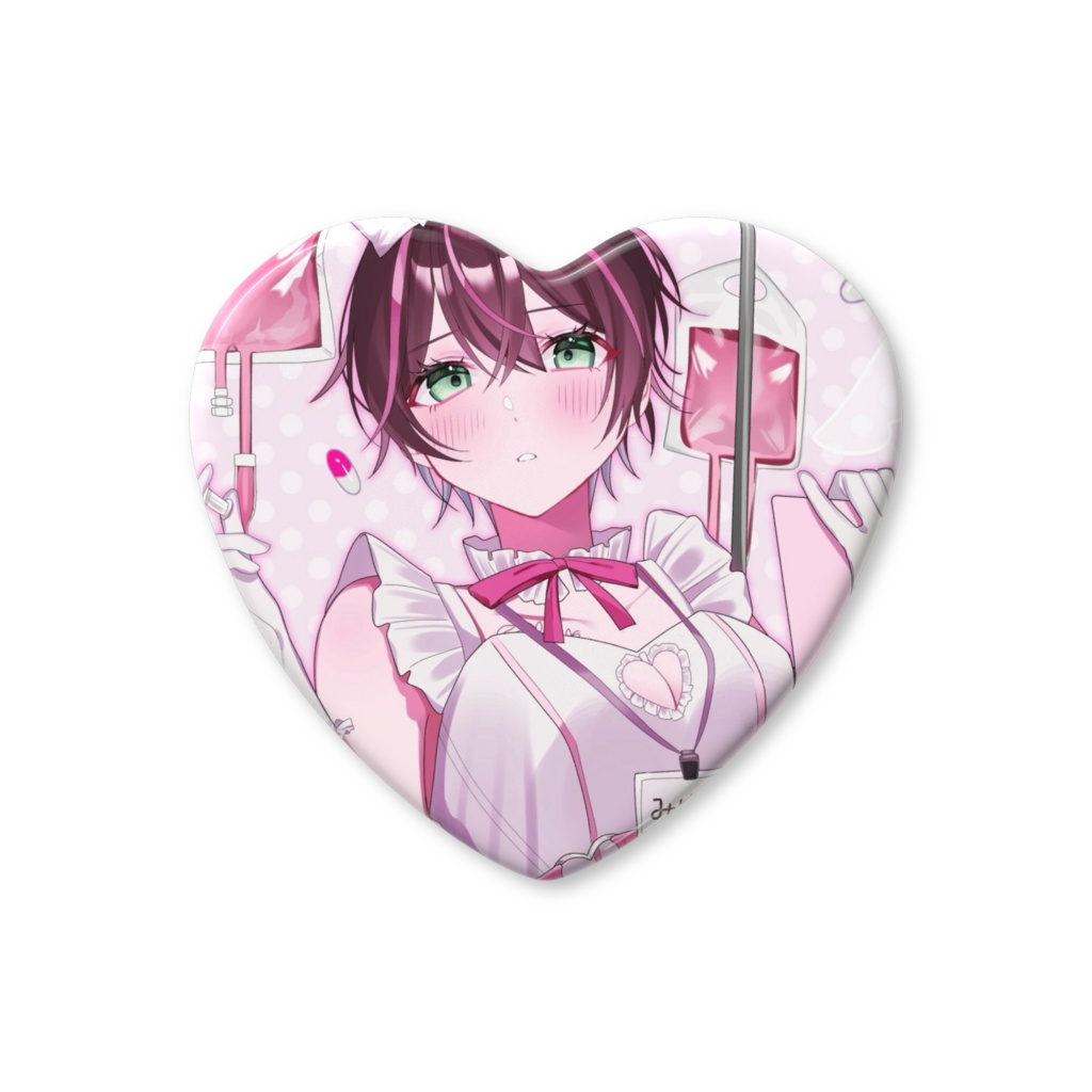 ナースハート缶バッジ