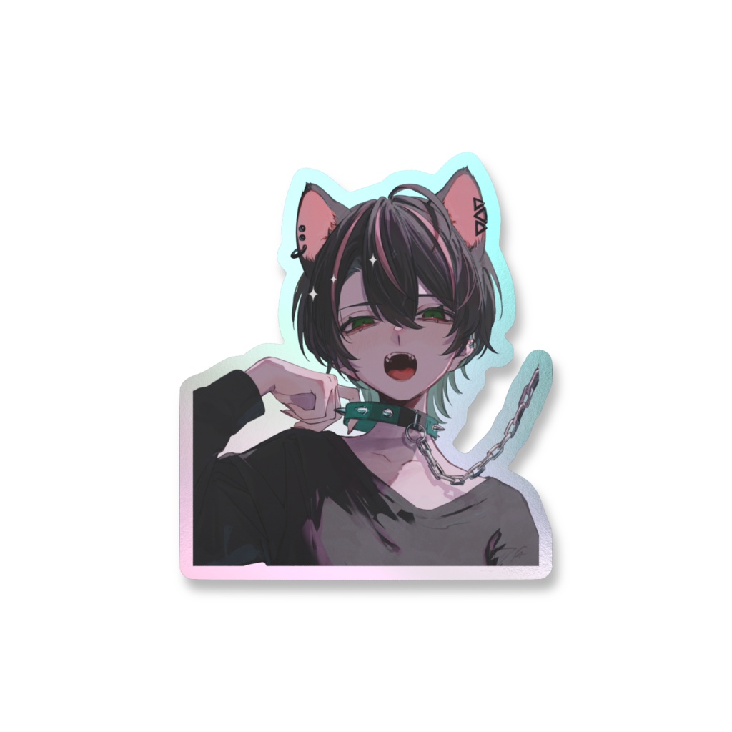 犬耳ステッカー