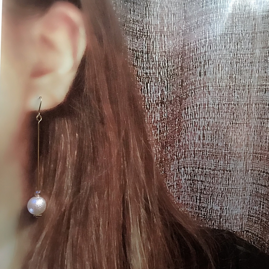 大粒パール*エレガントピアス/イヤリング