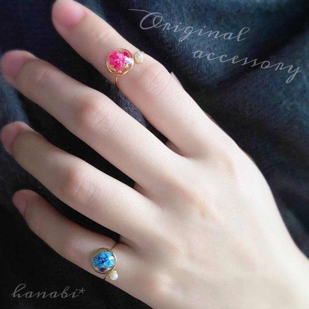 かすみ草*petit*フリーサイズ リング/指輪