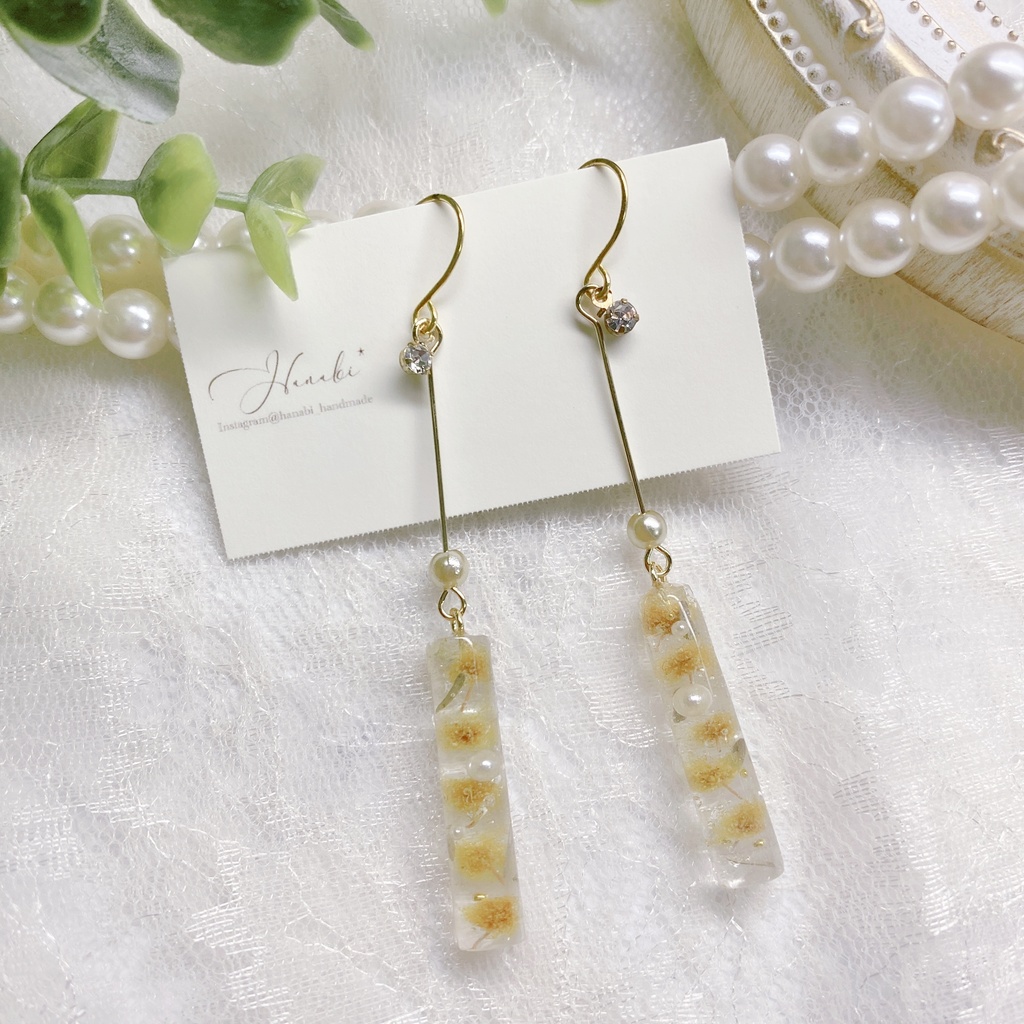 ミモザ*エレガントlineピアス/イヤリング