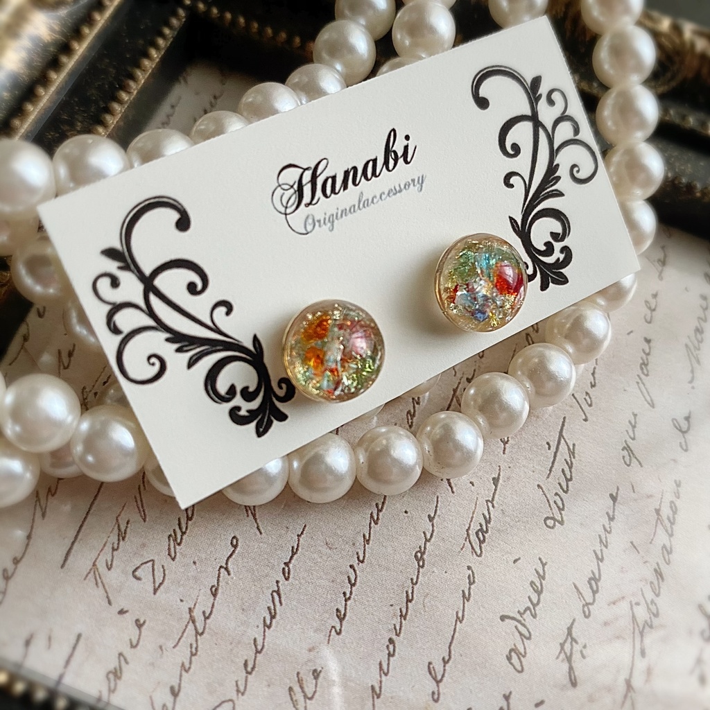 人気♡琉球ガラス♡petitピアス/イヤリング ハンドメイドアクセサリー