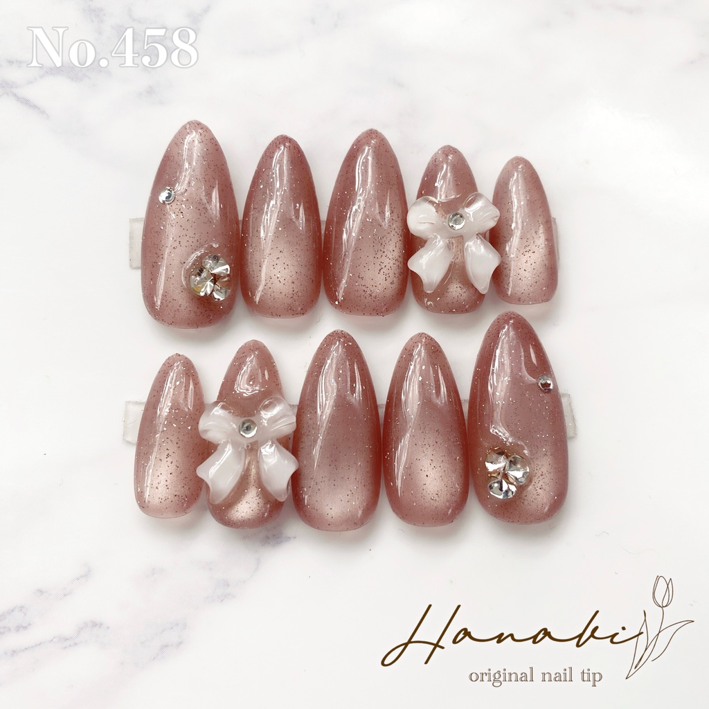 No.458✶【現品】人気色 くすみピンク フラッシュネイル ちゅるん 水光 春夏 