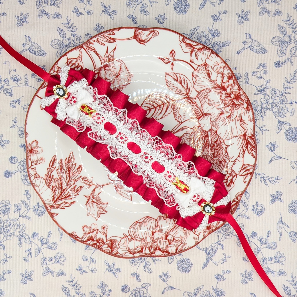 ぬい用ヘッドドレス_12~15cm用  赤①