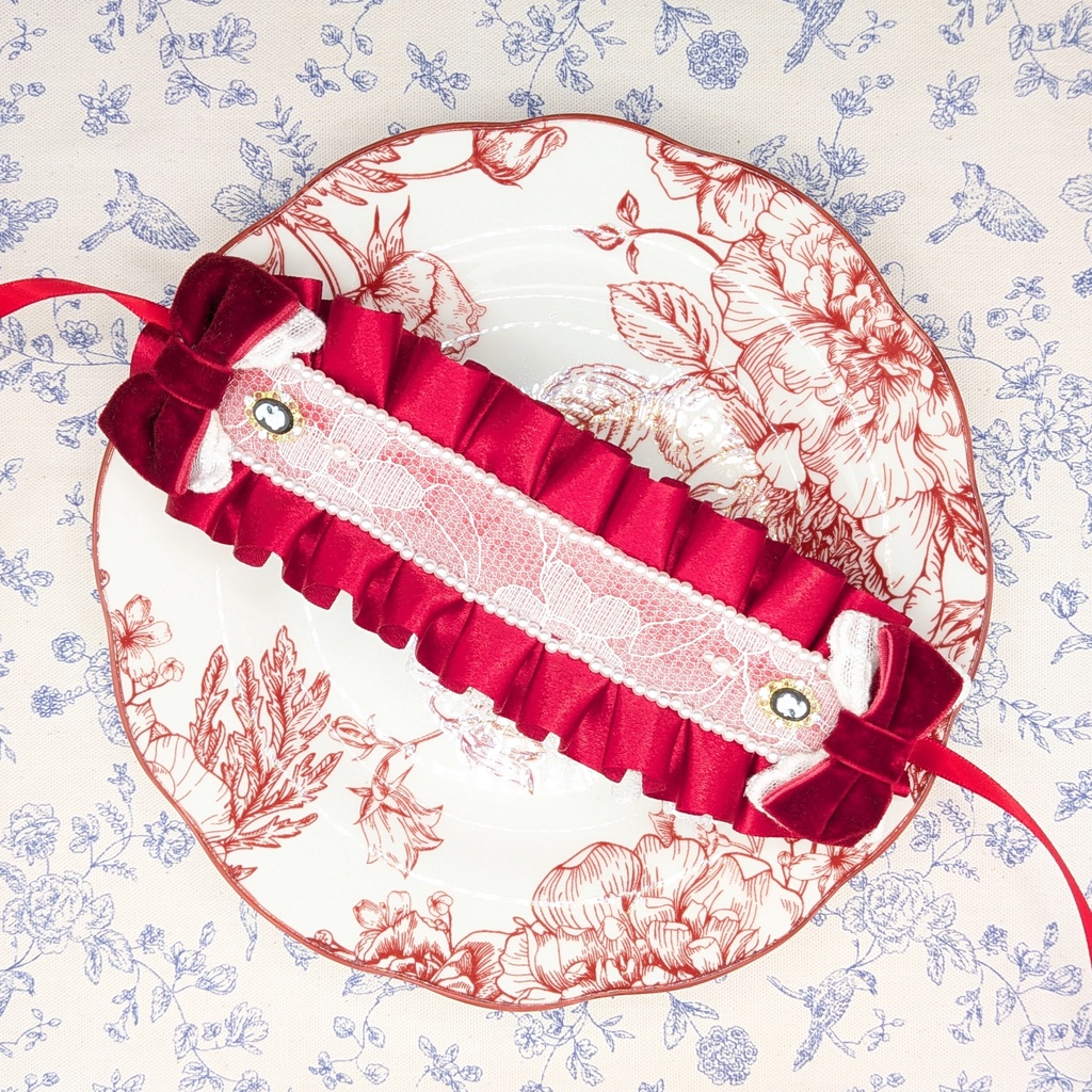 ぬい用ヘッドドレス_12~13cm用  赤②