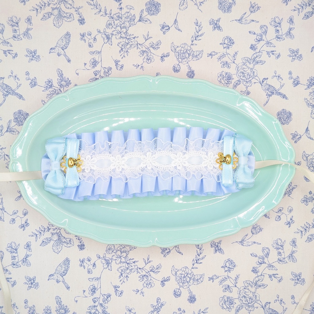 ぬい用ヘッドドレス/12~15cm 水色③