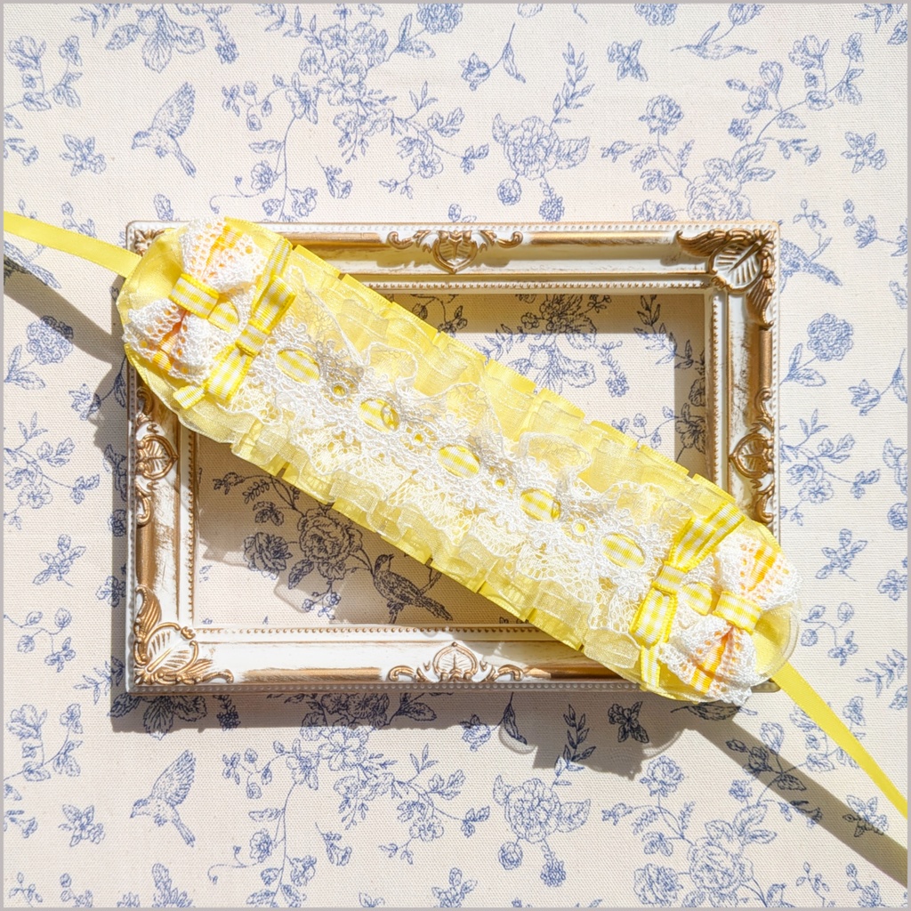 ぬい用ヘッドドレス/12~15cm用  黄①