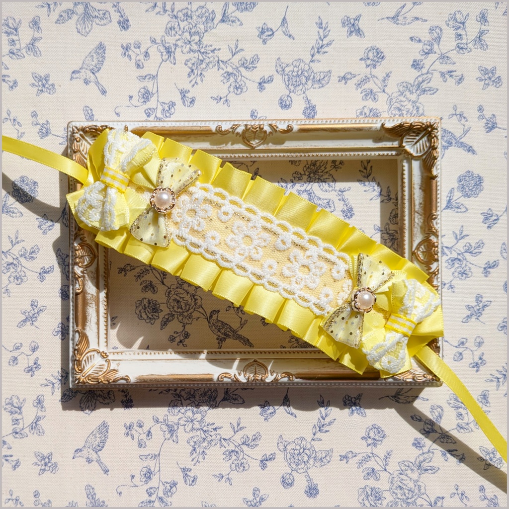 ぬい用ヘッドドレス/12~15cm用  黄②