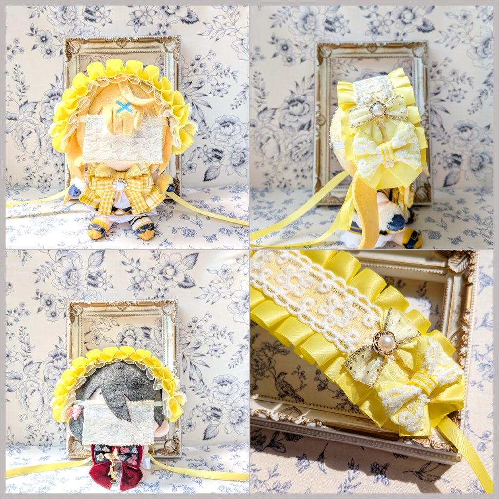 ぬい用ヘッドドレス/12~15cm用 黄②