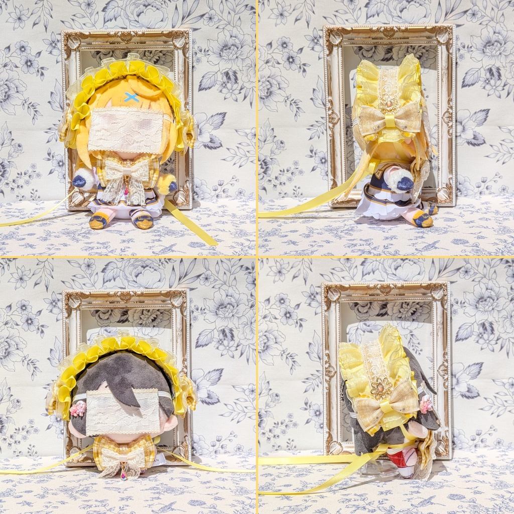 ぬい用ヘッドドレス/12~15cm用 黄③