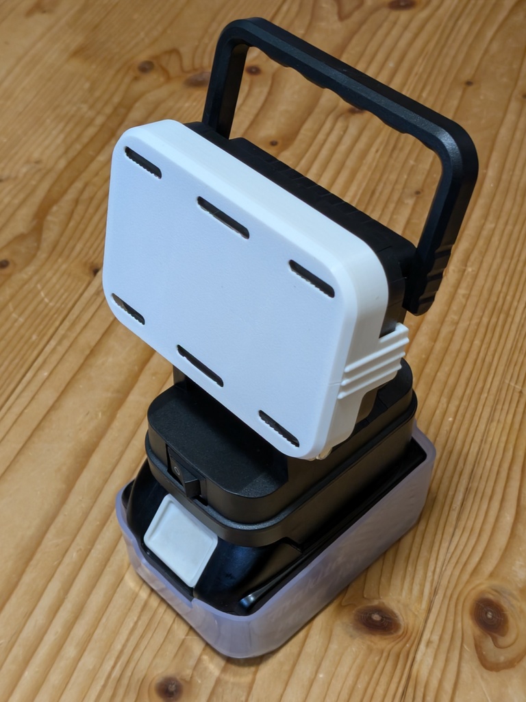 マキタ18Vバッテリー用LEDライト減光拡散カバー