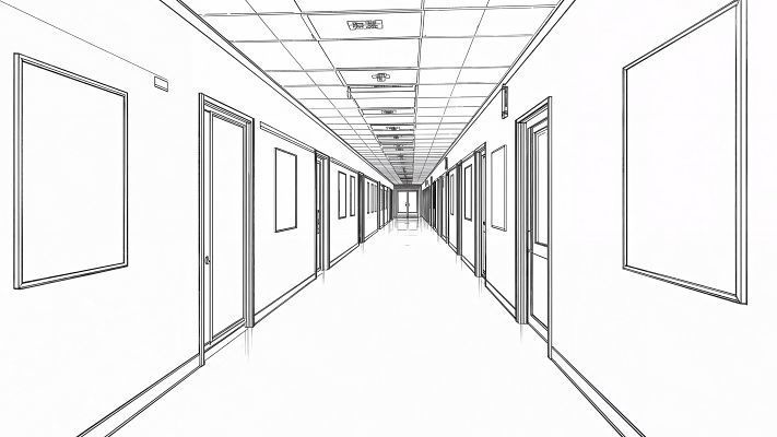 【 同人背景100種 学校 】屋上・階段・教室(後方/正面/アオリ)・廊下(狭/広)・体育館・校舎|線画のみ & 白下地 200枚