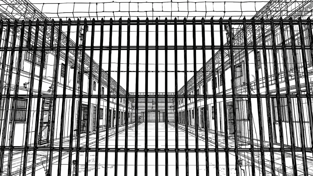 【同人背景200種|刑務所・警察署セット】線画(トーン有)+白下地 400枚|漫画・同人・サスペンス制作の時短に