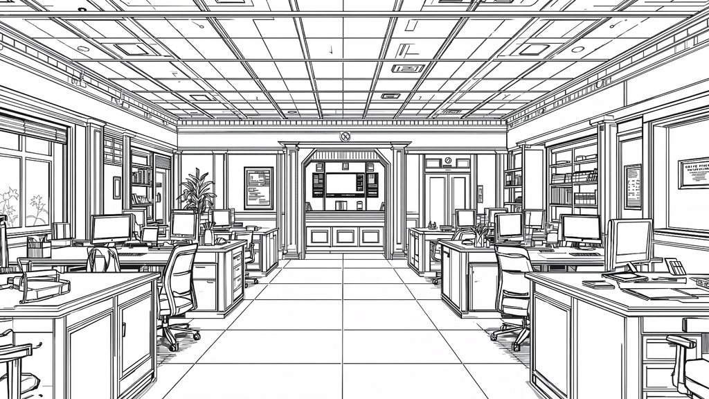 【同人背景200種|刑務所・警察署セット】線画(トーン有)+白下地 400枚|漫画・同人・サスペンス制作の時短に