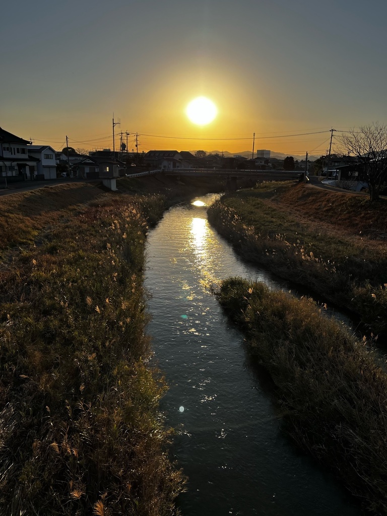 写真素材_12：橋からの夕陽