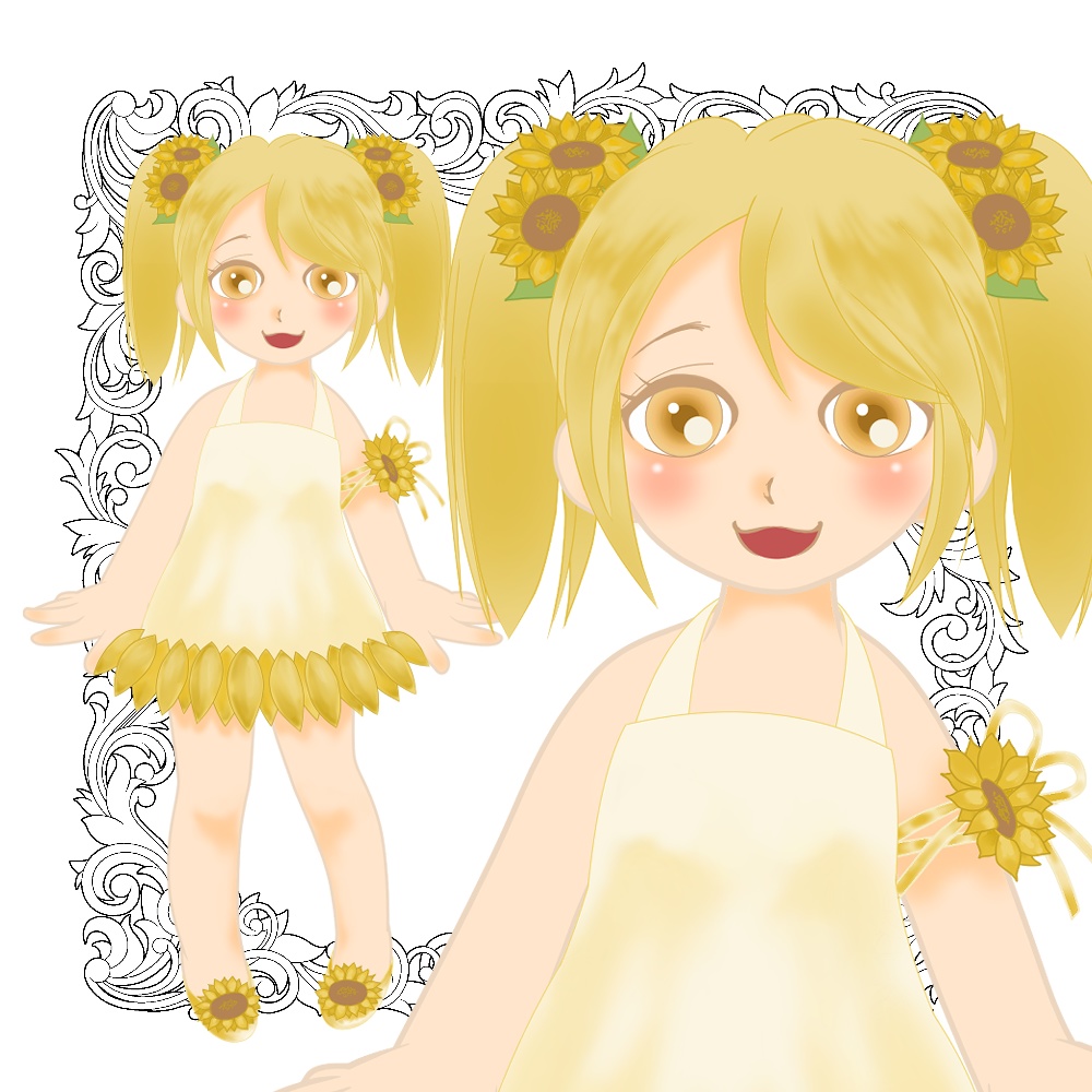 ［2D汎用モデル］ひまわりちゃん