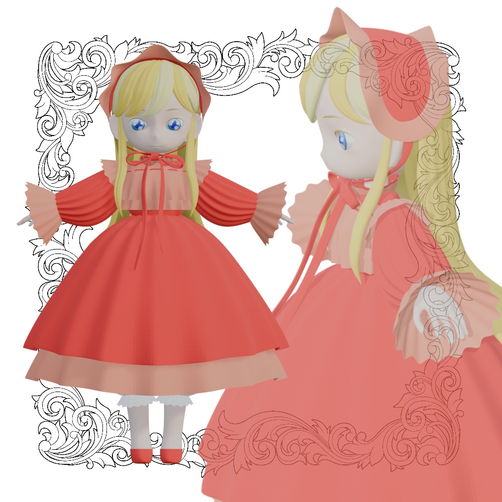 3Dモデル：ビスクドール