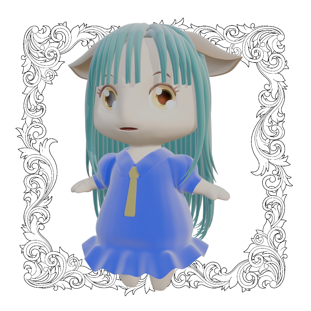 3Dモデル：ケモミミ