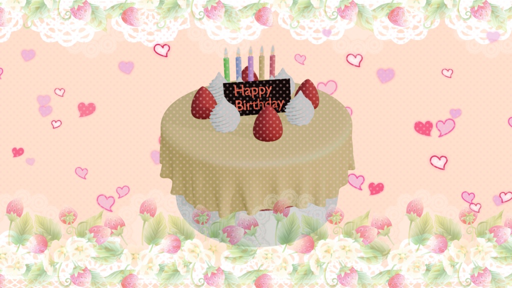 【無料】3Dバースデーケーキ動画