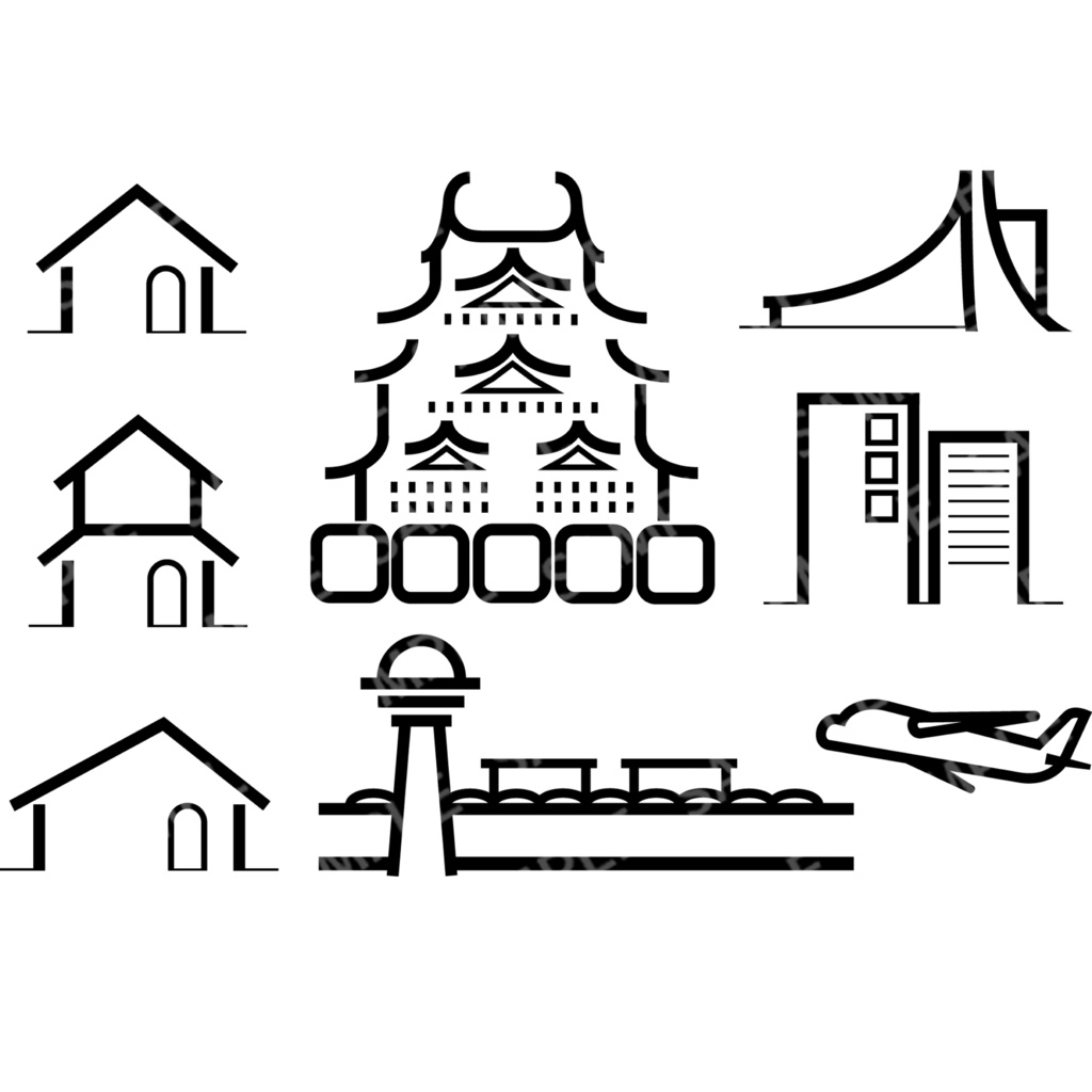 建築物のイラスト素材