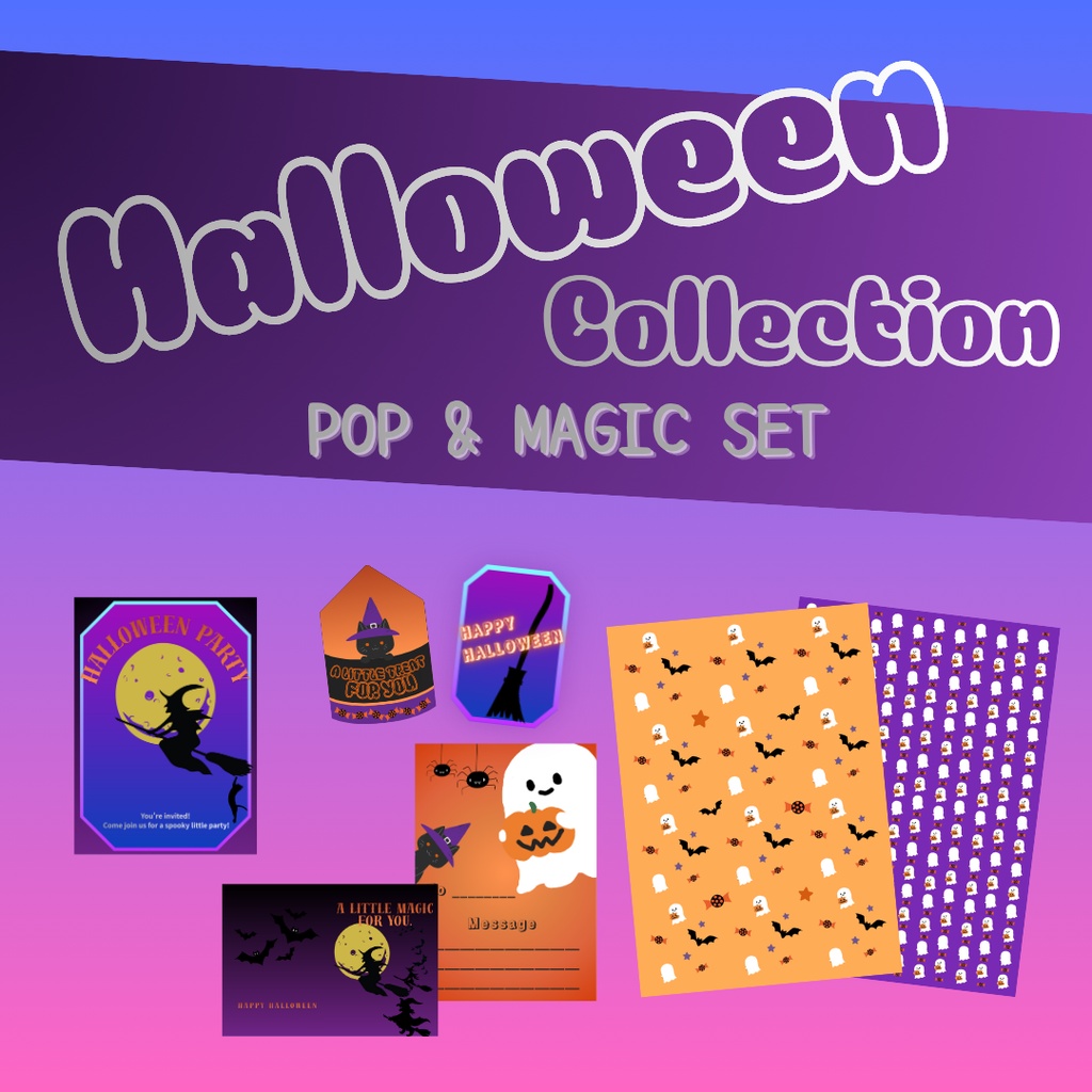 🎃🌙 Halloween Party Printable｜POP & MAGIC SET