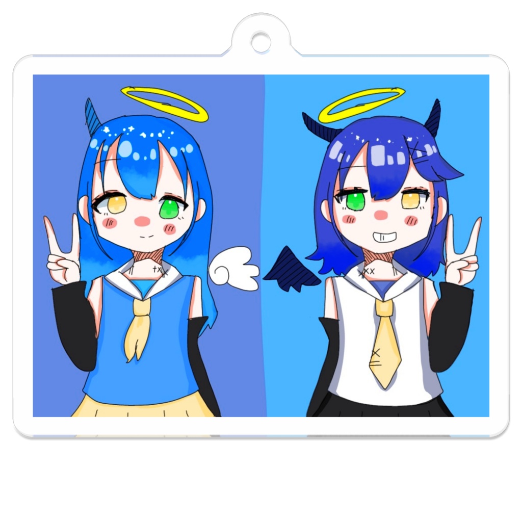 ミオンラジオスタジオ夏休みグッズ『ミオン&リオン☆アクリルキーホルダー』