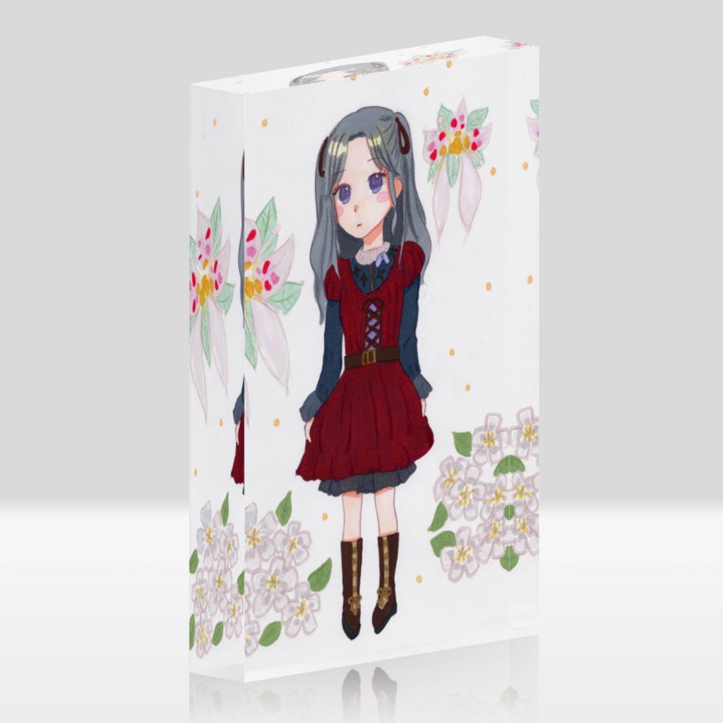 花と女の子～ユキノシタとピラカンサ～