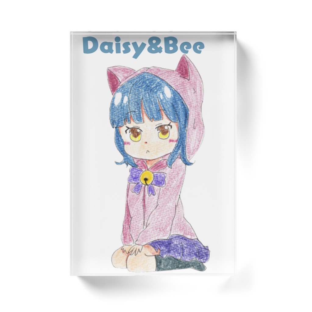 ネコ耳パーカー(アクリルブロック100×148mm)