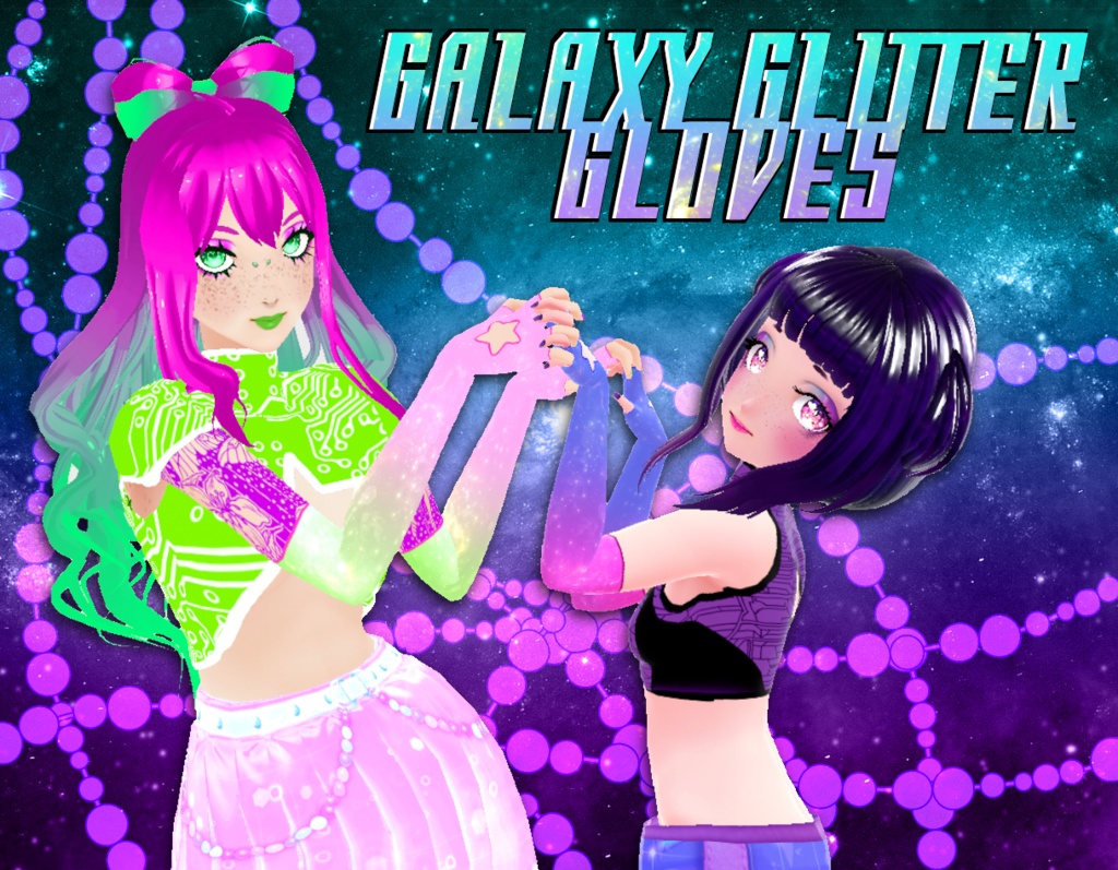 Galaxy Glitter Gloves
