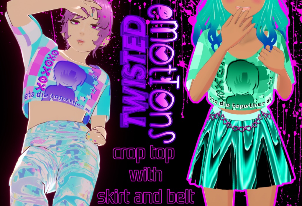 Twisted Emotions Crop Top and Skirt