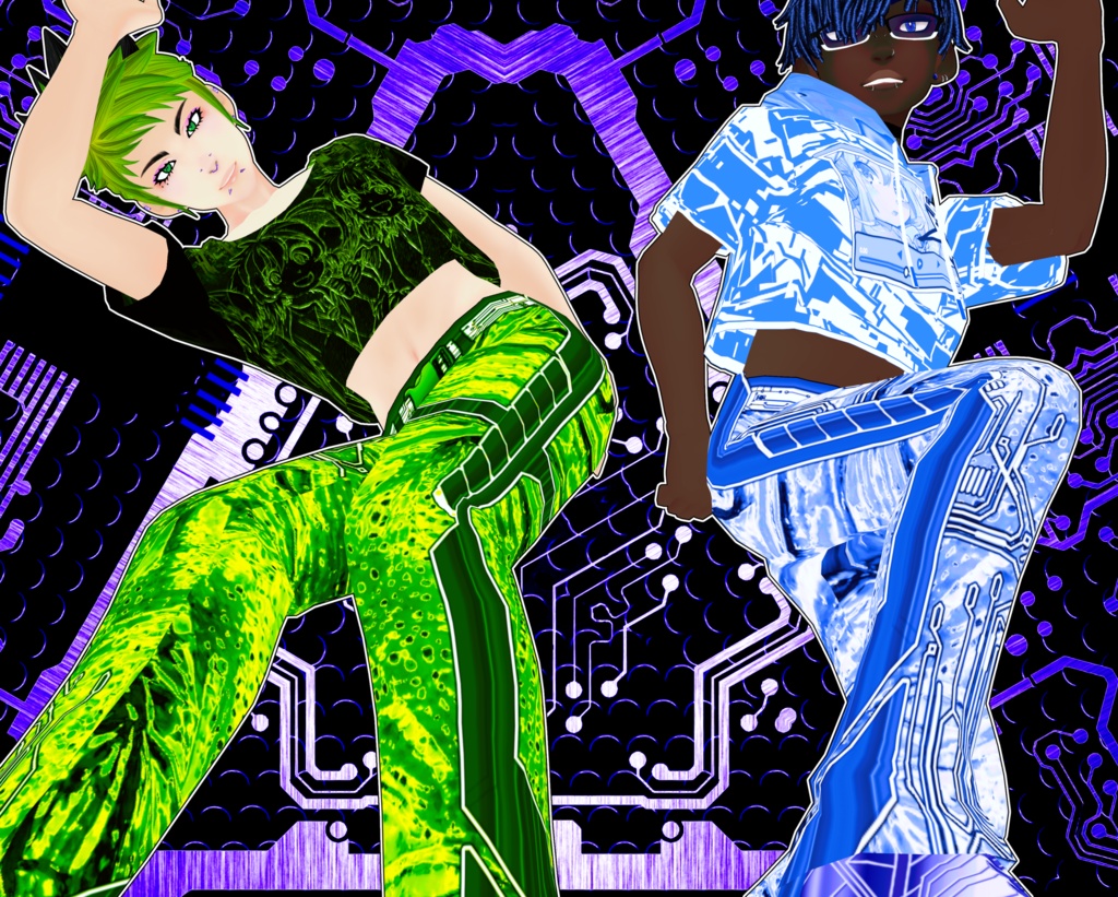 Cyber Circuit Jumpsuit Pants