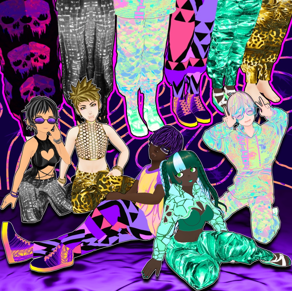 Patterned Parachute Pants